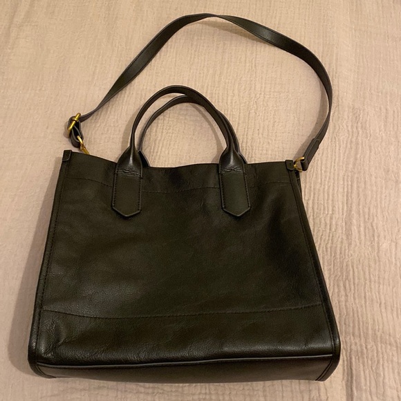 Fossil | Bags | Fossil Kyler Black Structured Leather Tote  display picture 1